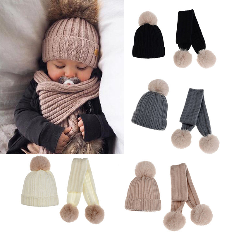 Baby Hat Scarf Winter Set