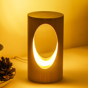 Solid Wood LED  Lamp
