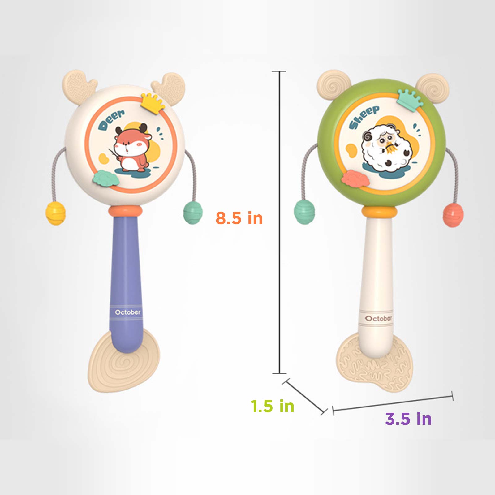 2 in 1 Teether and Rattle