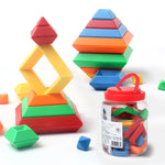 Load image into Gallery viewer, Rainbow Tower Ring Building Block Set
