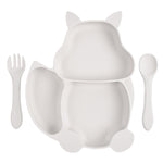 Load image into Gallery viewer, Silicone Fox Kid&#39;s Dinner Plate and Utensils
