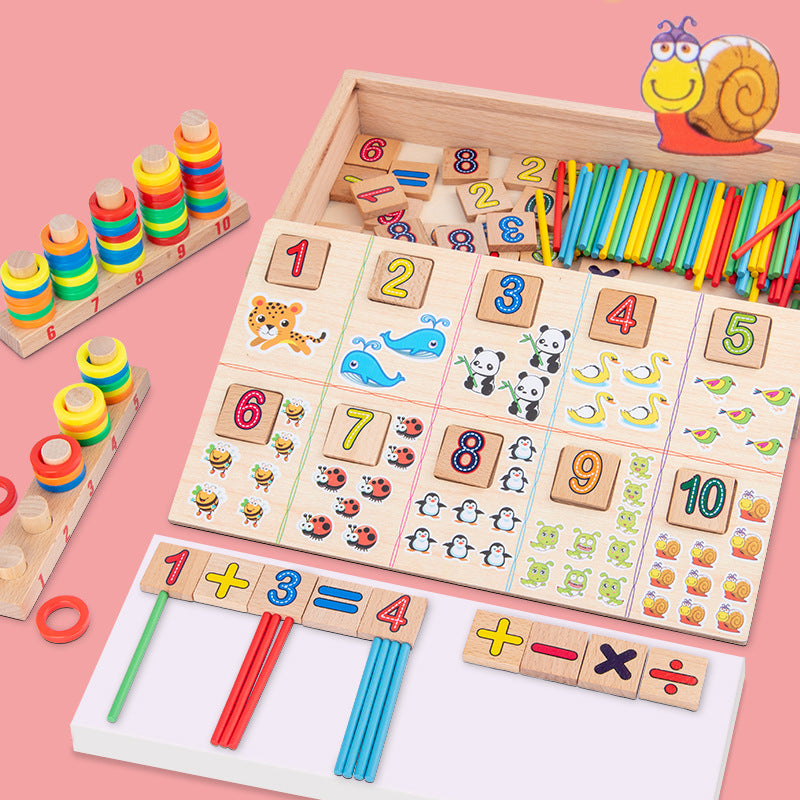 Wooden Puzzle And Learning Box