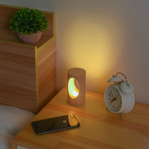Solid Wood LED  Lamp