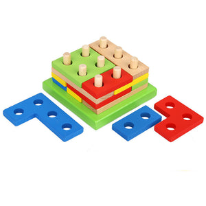 Geometric Shape Matching Blocks Set