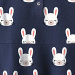 Load image into Gallery viewer, Long-Sleeved Dress With Bunny Pattern
